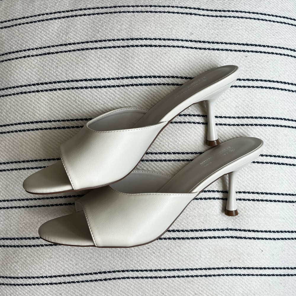 White Kitten heels